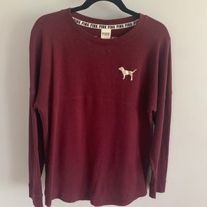 Victoria Secret's PINK, Maroon Sequin Crew Neck Sweater, Women's Small